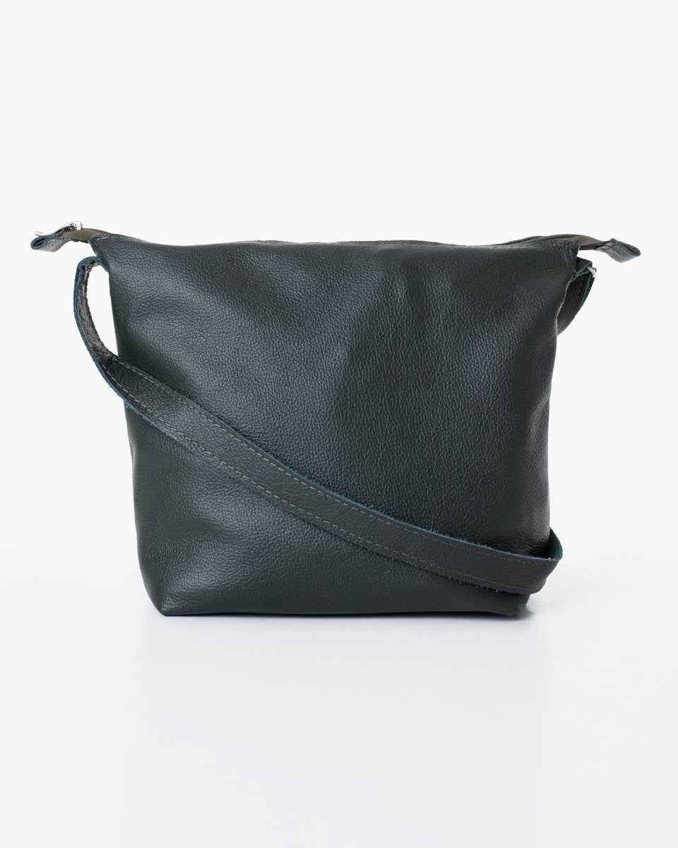 Anet L Dark Grey Shoulder Bag: Handmade Upcycled Luxury - Daily Nomad