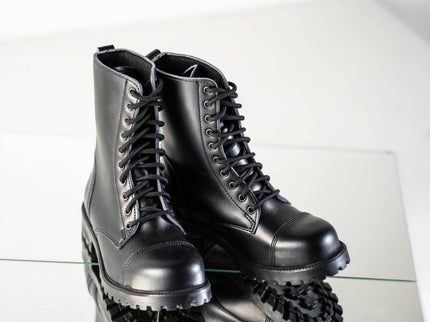 511 Black Punk - Style Leather Boots – Unisex Handmade All - Season Boots - Daily Nomad