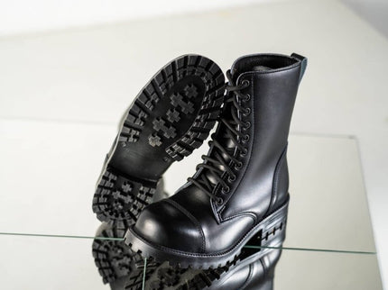 511 Black Punk - Style Leather Boots – Unisex Handmade All - Season Boots - Daily Nomad
