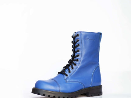 511 Blue Punk - Style Leather Boots – Unisex Handmade All - Season Boots - Daily Nomad