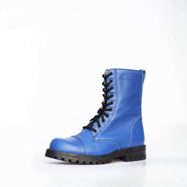 511 Blue Punk - Style Leather Boots – Unisex Handmade All - Season Boots - Daily Nomad