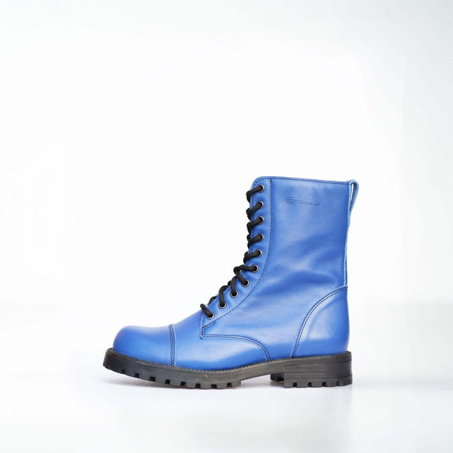 511 Blue Punk - Style Leather Boots – Unisex Handmade All - Season Boots - Daily Nomad