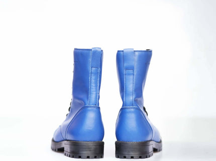 511 Blue Punk - Style Leather Boots – Unisex Handmade All - Season Boots - Daily Nomad