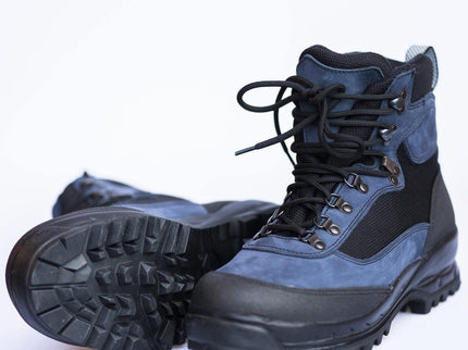 550 Navy Hiking Boots – Waterproof Nubuck & Textile with Vibram Sole - Daily Nomad