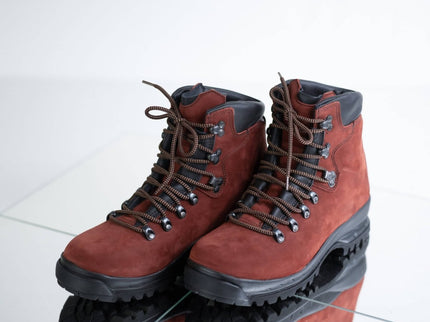 5531 Rosso Aragosta Hiking Boots – Waterproof Nubuck Leather Vibram Hiking Boots - Daily Nomad