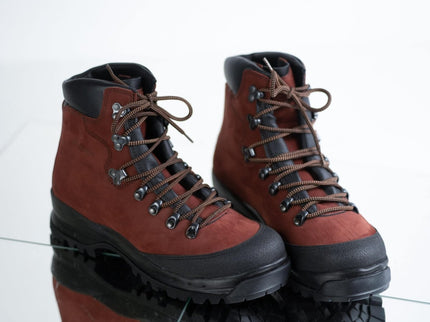 553P Rosso Aragosta Hiking Boots – Waterproof Nubuck Leather with Reinforced Toe Cap - Daily Nomad