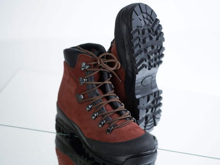 553P Rosso Aragosta Hiking Boots – Waterproof Nubuck Leather with Reinforced Toe Cap - Daily Nomad