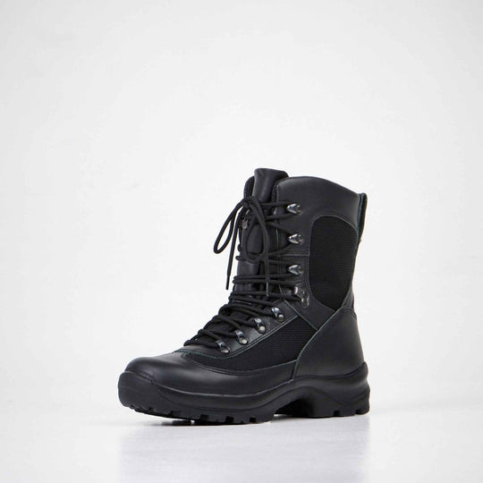 Samelin 732 Black waterproof leather and textile combat boots – product view 1