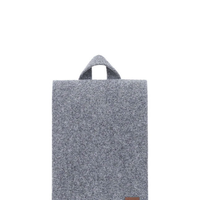 Grey unisex backpack, minimalist design, suitable for laptop and documents, solid and stylish for everyday use.