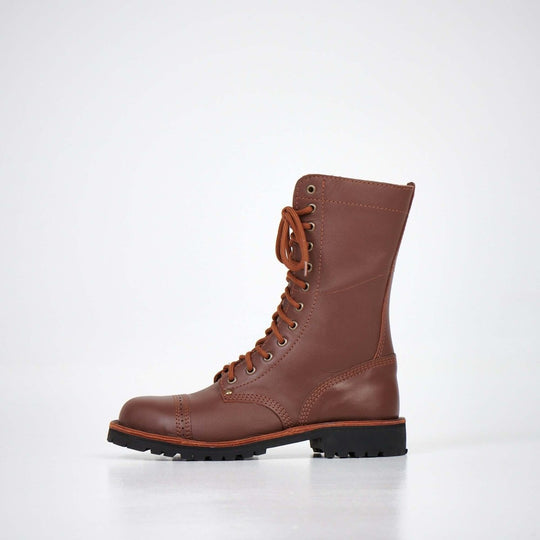 AIPI 2.2 triple-stitched leather boots in brown – product view 2