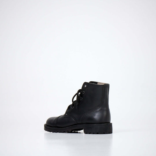 AIPI PS-2 military-inspired leather boots in black – product view 2