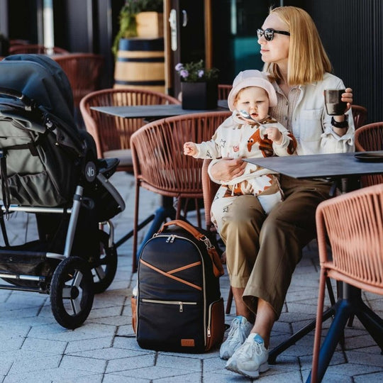 Ally Scandic Large Diaper Backpack in Black Coffee