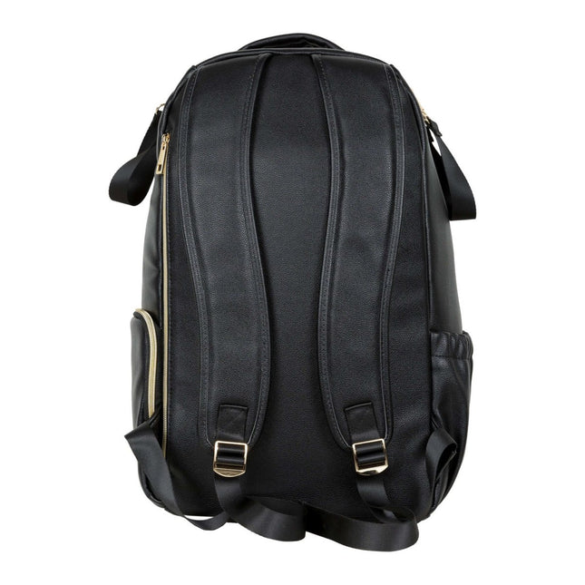Ally Scandic Large Diaper Backpack – Espresso Vegan Leather Baby Bag, 16 Pockets - Daily Nomad