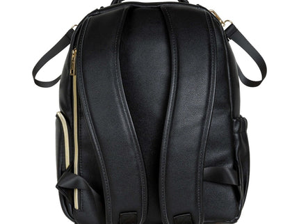 Ally Scandic Small Diaper Backpack – Espresso Vegan Leather Baby Bag, 11 Pockets - Daily Nomad