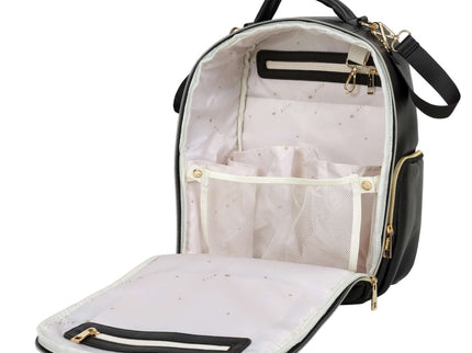 Ally Scandic Small Diaper Backpack – Espresso Vegan Leather Baby Bag, 11 Pockets - Daily Nomad