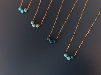 Aroma Diffuser Necklace with Lava Beads - Silver Chain - Daily Nomad