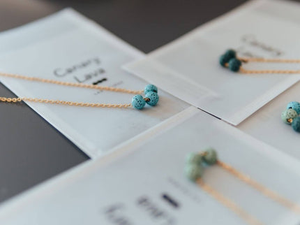 Aroma Diffuser Necklace with Lava Beads - Silver Chain - Daily Nomad
