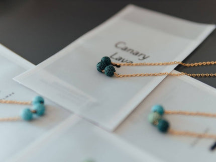 Aroma Diffuser Necklace with Lava Beads - Silver Chain - Daily Nomad