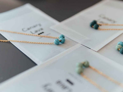 Aroma Diffuser Necklace with Lava Beads - Silver Chain - Daily Nomad