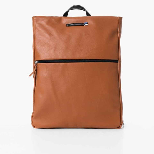 Trendbag Barbara Peanut upcycled leather backpack