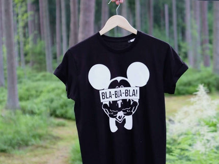 Blablabla Mickey – Oversized Organic Cotton T-Shirt by Black Giraffe - Daily Nomad