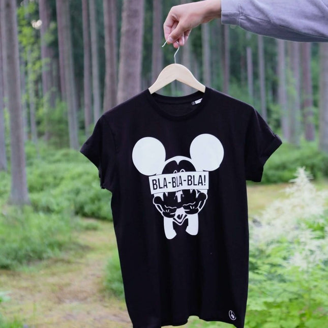Blablabla Mickey – Oversized Organic Cotton T-Shirt by Black Giraffe - Daily Nomad
