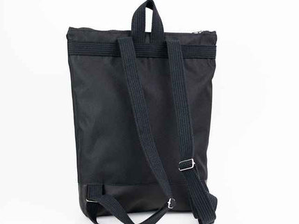 Black Waterproof Leather Backpack – Handmade Everyday Bag with 13″ Laptop Sleeve