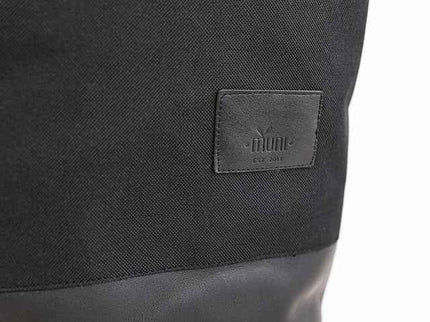 Black Waterproof Leather Backpack – Handmade Everyday Bag with 13″ Laptop Sleeve