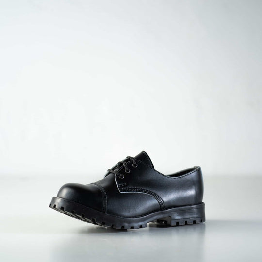 Samelin Widgets Black unisex leather shoes – product view 2