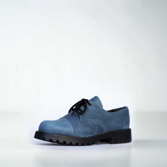Samelin Widgets Blue unisex leather shoes – product view 1