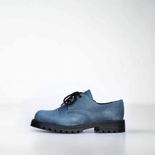 Samelin Widgets Blue unisex leather shoes – product view 2