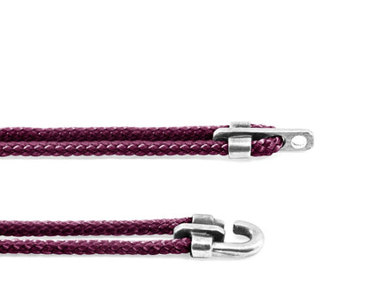 Canterbury Silver and Rope Bracelet – Aubergine Purple by ANCHOR & CREW - Daily Nomad