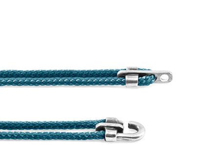 Canterbury Silver and Rope Bracelet – Ocean Blue by ANCHOR & CREW - Daily Nomad