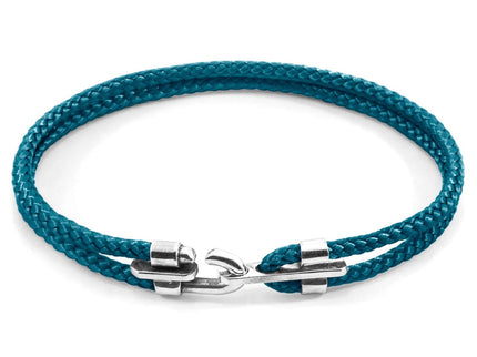 Canterbury Silver and Rope Bracelet – Ocean Blue by ANCHOR & CREW - Daily Nomad
