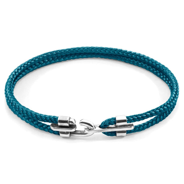 Canterbury Silver and Rope Bracelet – Ocean Blue by ANCHOR & CREW - Daily Nomad