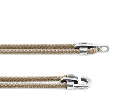 Canterbury Silver and Rope Bracelet – Sand Brown by ANCHOR & CREW - Daily Nomad