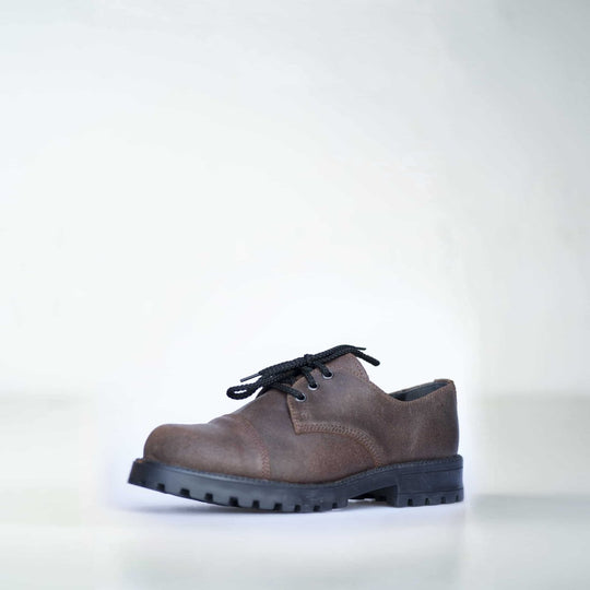 Samelin Widgets Dark Brown unisex leather shoes – product view 1