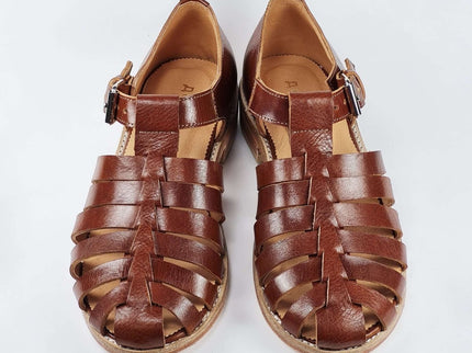 Daz Studio – Handmade Fisherman - Style Leather Sandals - Brown - Daily Nomad
