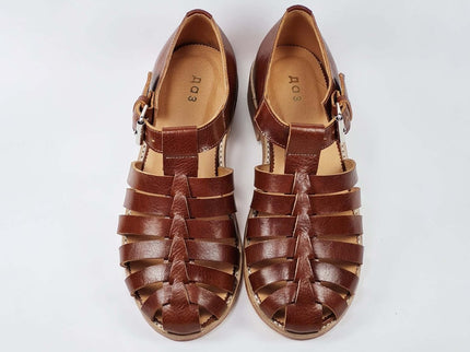 Daz Studio – Handmade Fisherman - Style Leather Sandals - Brown - Daily Nomad
