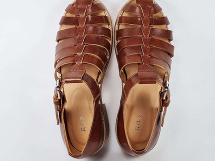 Daz Studio – Handmade Fisherman - Style Leather Sandals - Brown - Daily Nomad