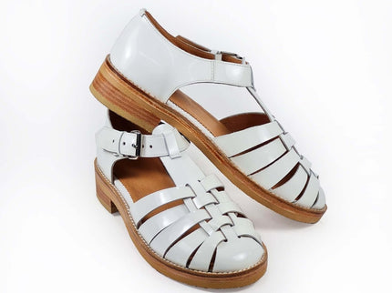 Daz Studio – Handmade Fisherman - Style Leather Sandals - White - Daily Nomad