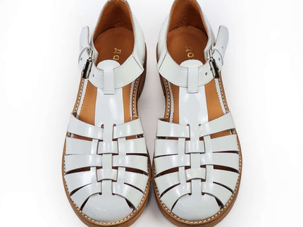 Daz Studio – Handmade Fisherman - Style Leather Sandals - White - Daily Nomad