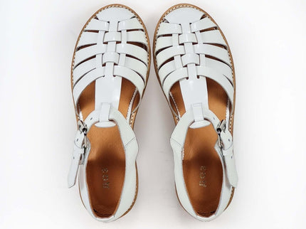 Daz Studio – Handmade Fisherman - Style Leather Sandals - White - Daily Nomad