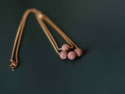 Diffuser Set, Necklace and Bracelet - Pink Lava - Daily Nomad