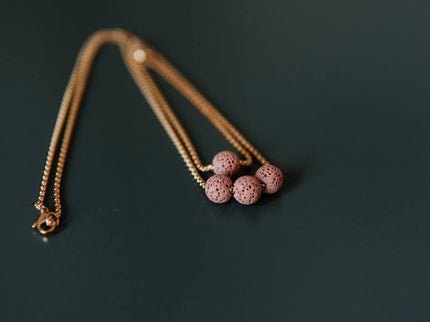 Diffuser Set, Necklace and Bracelet - Pink Lava - Daily Nomad