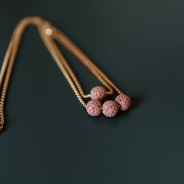 Diffuser Set, Necklace and Bracelet - Pink Lava - Daily Nomad