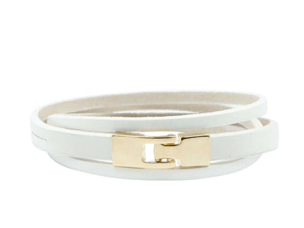 Double Wrap Slit Bracelet - Golden Hook Clasp - Daily Nomad