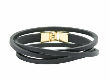 Double Wrap Slit Bracelet - Golden Hook Clasp - Daily Nomad