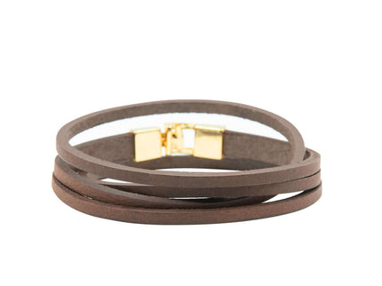 Double Wrap Slit Bracelet - Golden Hook Clasp - Daily Nomad