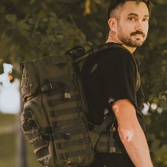 Galvi-Linda 019 35L patrol backpack in military green – product view 2
